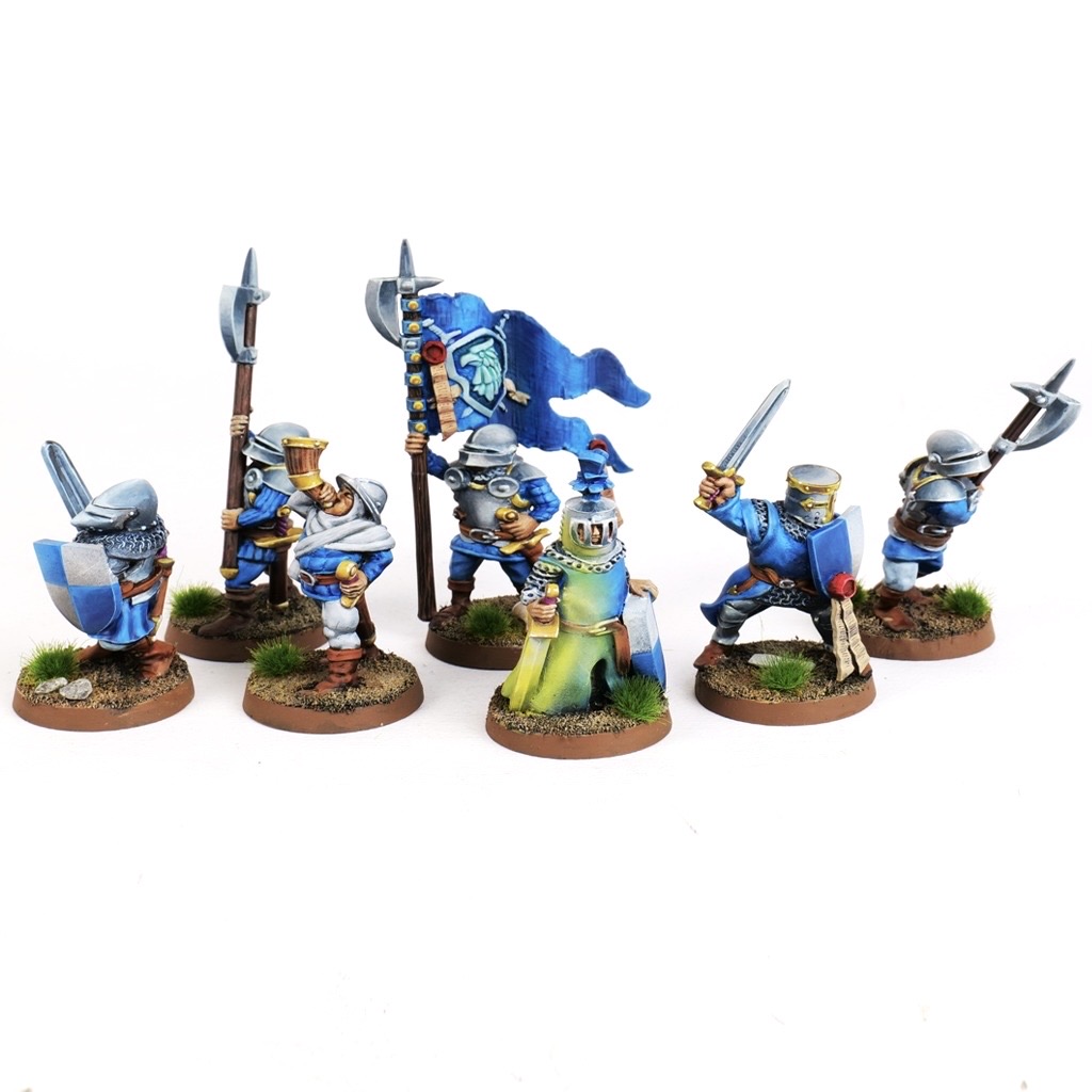Painted Human Knights miniature unit