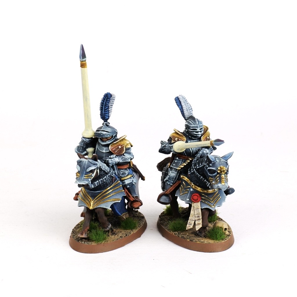 Painted Human Mounted Knights miniature unit